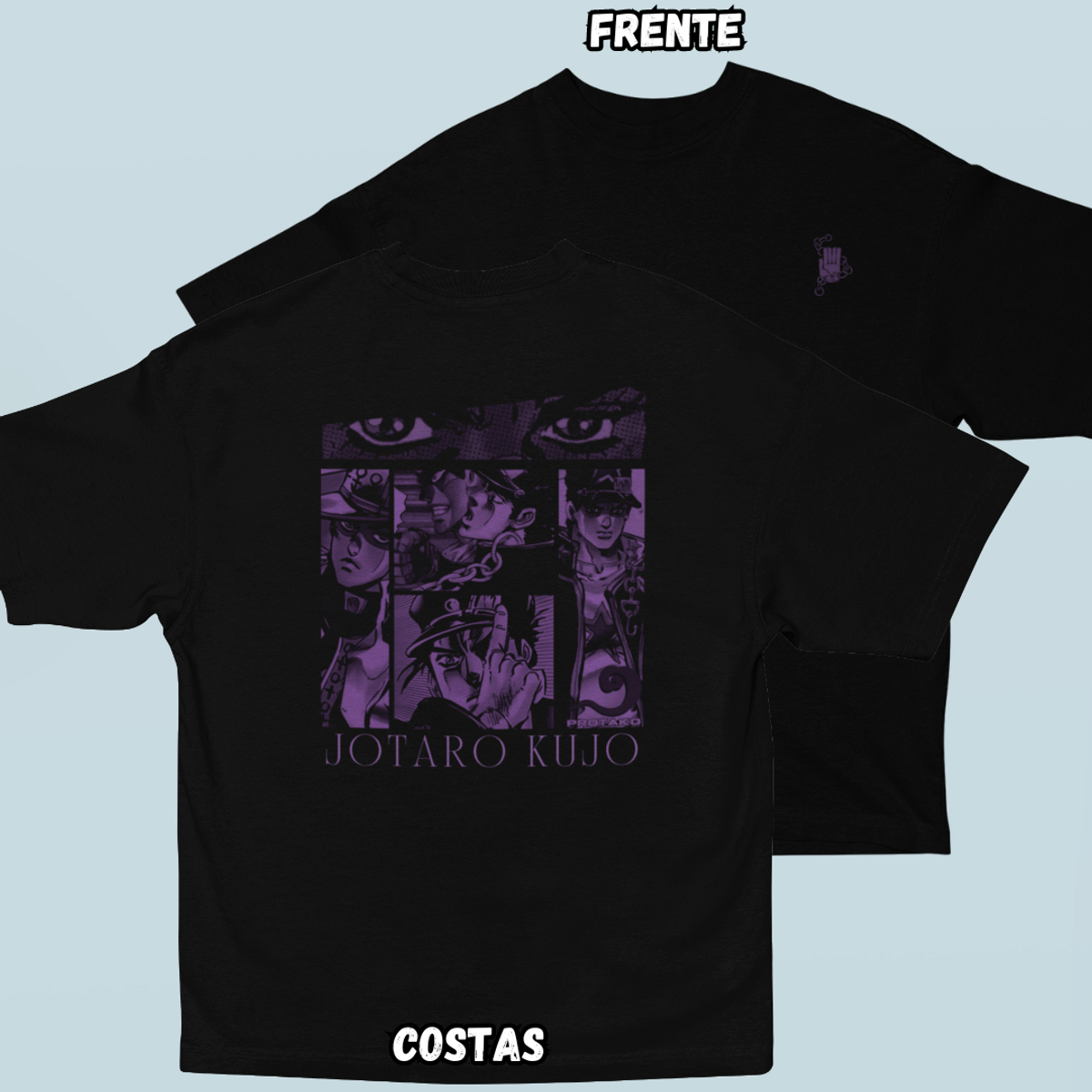 Nome do produto: Camiseta Oversized Kujo Frente Costas