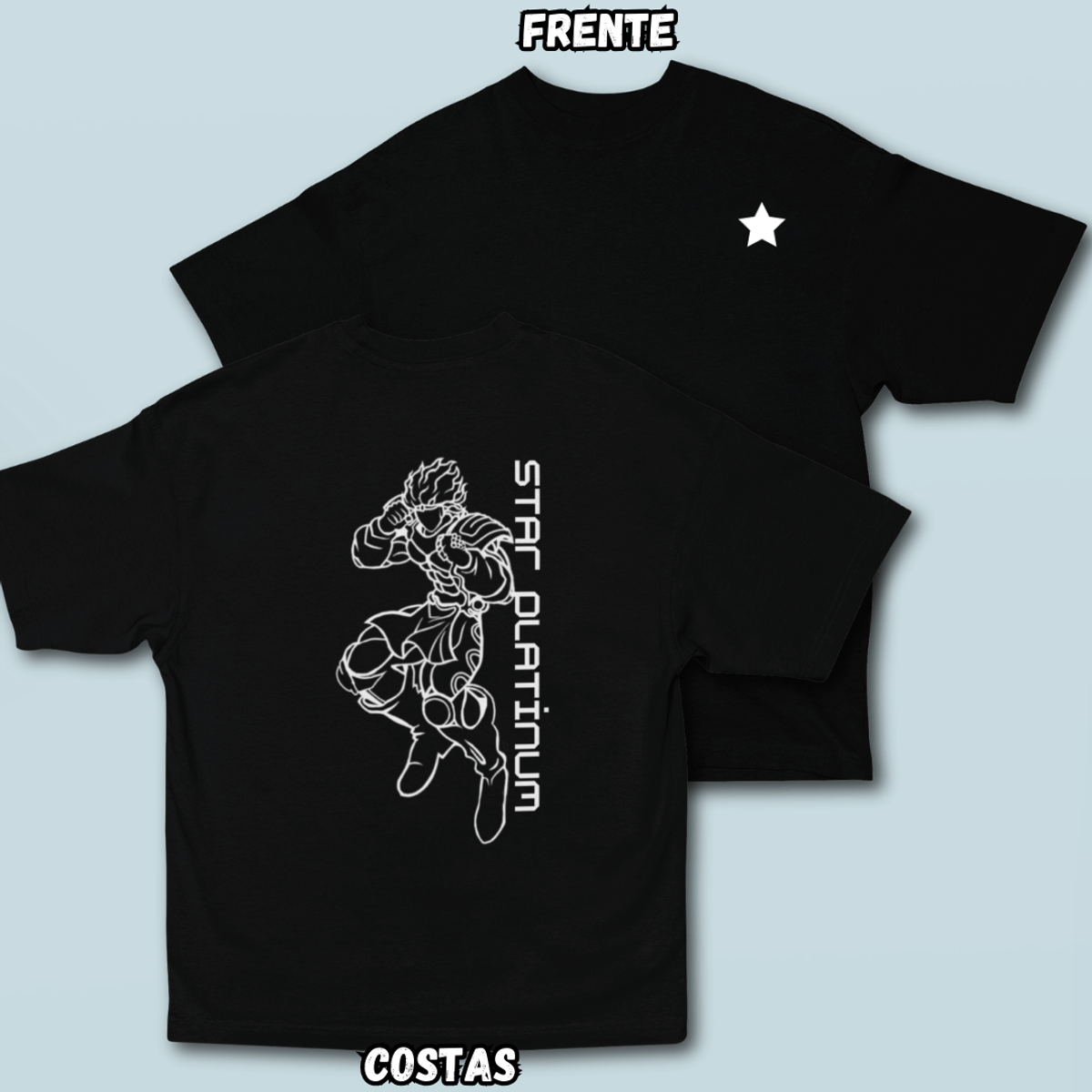 Nome do produto: Camiseta Oversized Star P Frente Costas