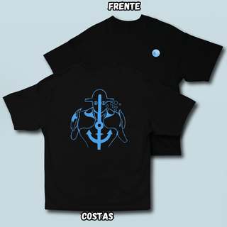 Nome do produtoCamiseta Oversized Soft Azul Frente Costas