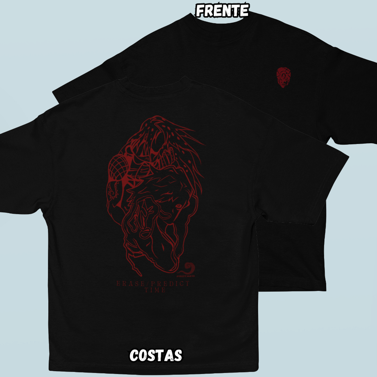 Nome do produto: Camiseta Oversized Time Predict Frente Costas