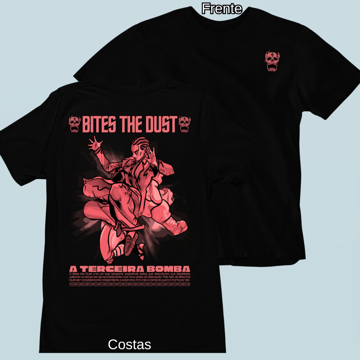 Nome do produto: Camiseta Bites Dust Frente Costas Vermelho