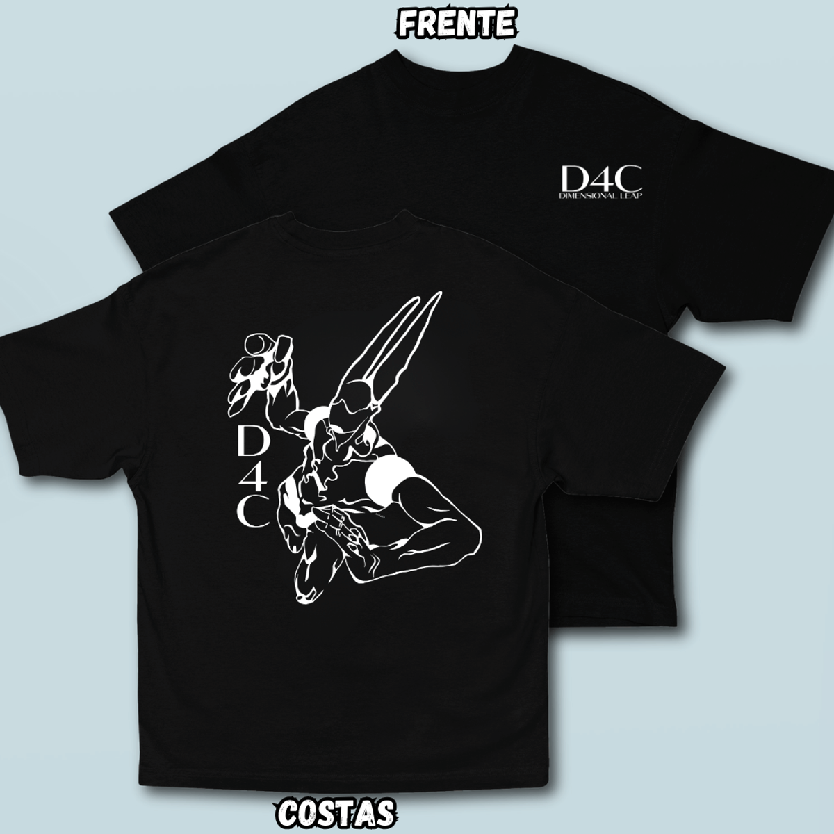 Nome do produto: Camiseta Oversized D4C Frente Costas