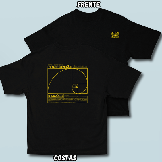 Camiseta Oversized Proporção Áurea Frente Costas