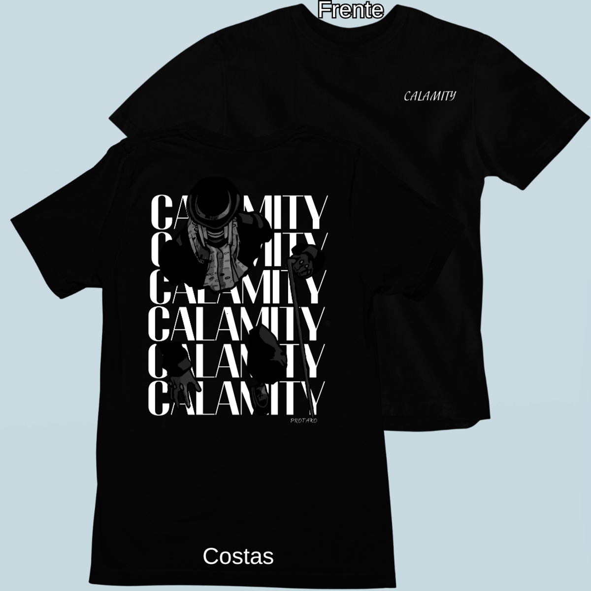 Nome do produto: Camiseta Calamity Frente Costas