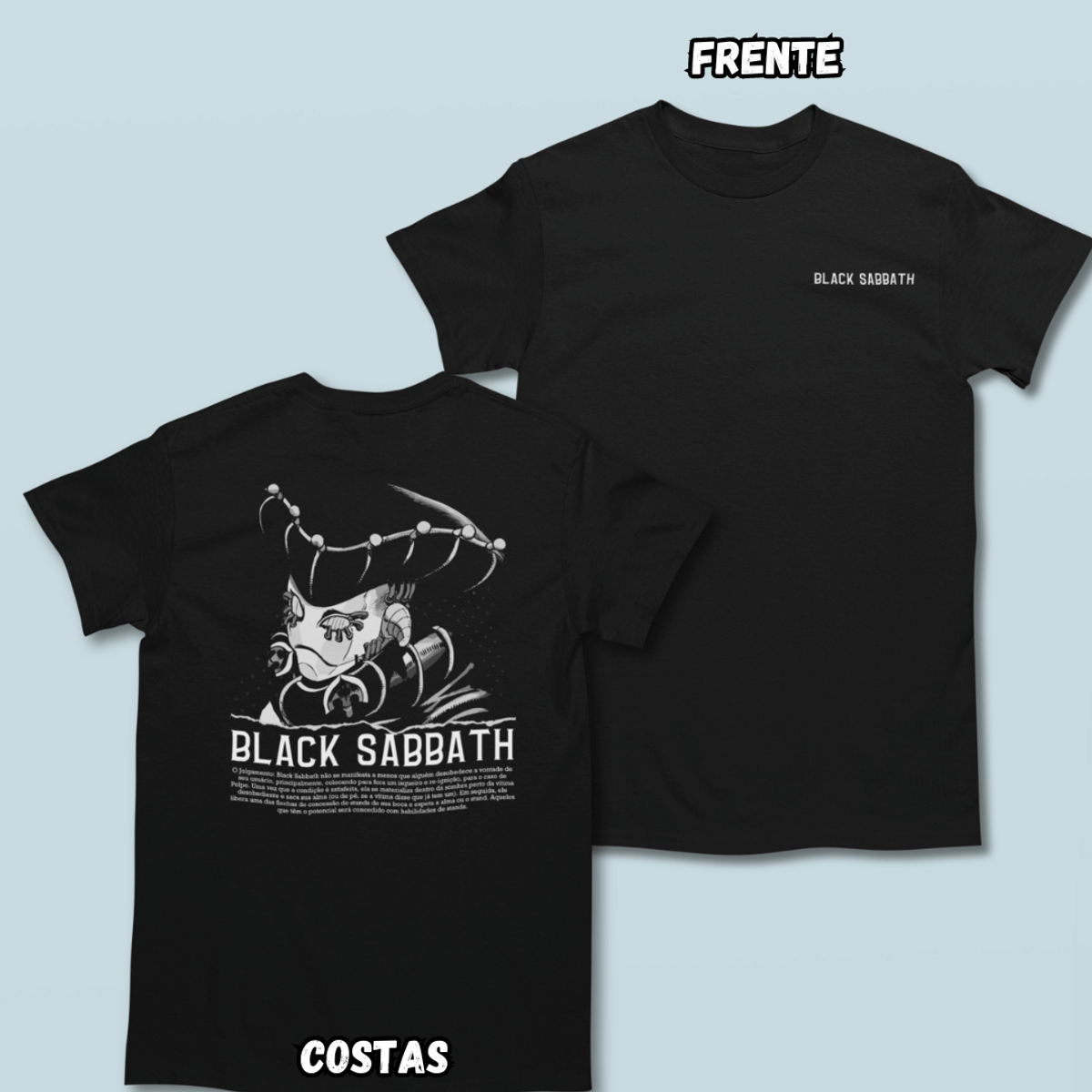 Nome do produto: Camiseta Black Frente Costas 