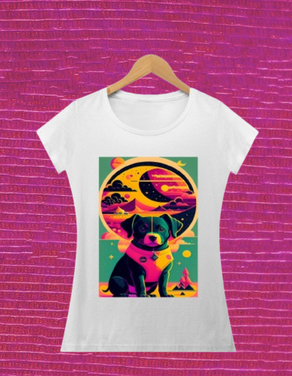 Nome do produto: Camisa Feminina Cão Astral