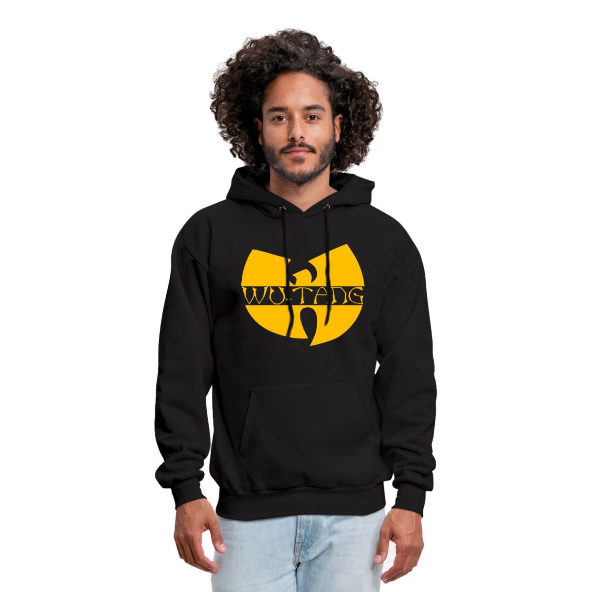 Nome do produto: Moletom Canguru Wu Tang Clan Interior Flanelado Logo Tradicional Amarelo