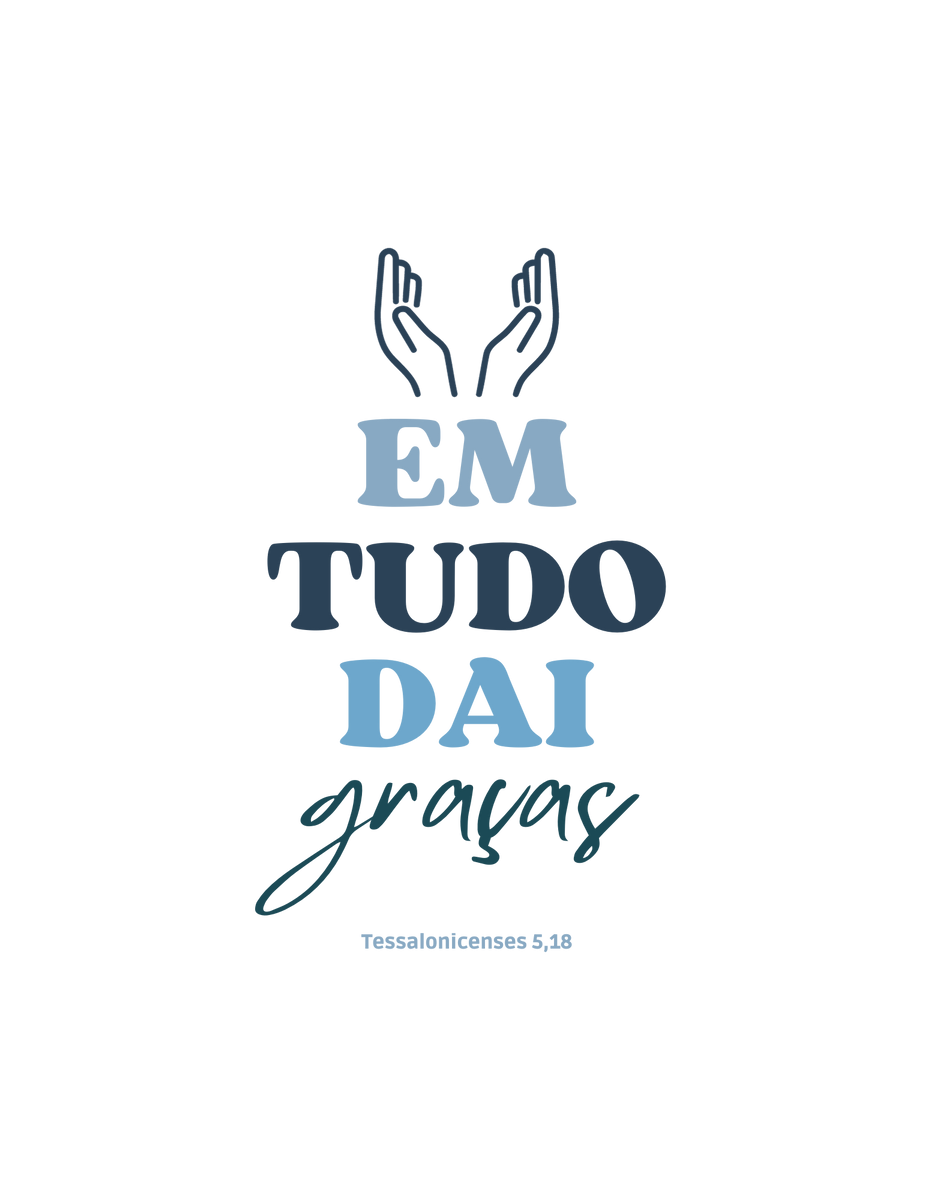 Nome do produto: CAMISETA EM TUDO DAI GRAÇAS