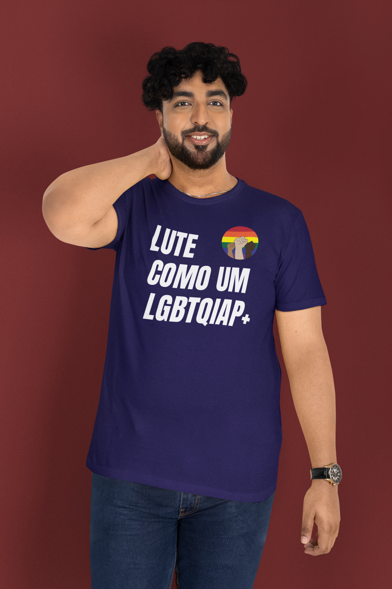 Nome do produto: T-shirt Plus Size Lute como um LGBTQAIP+