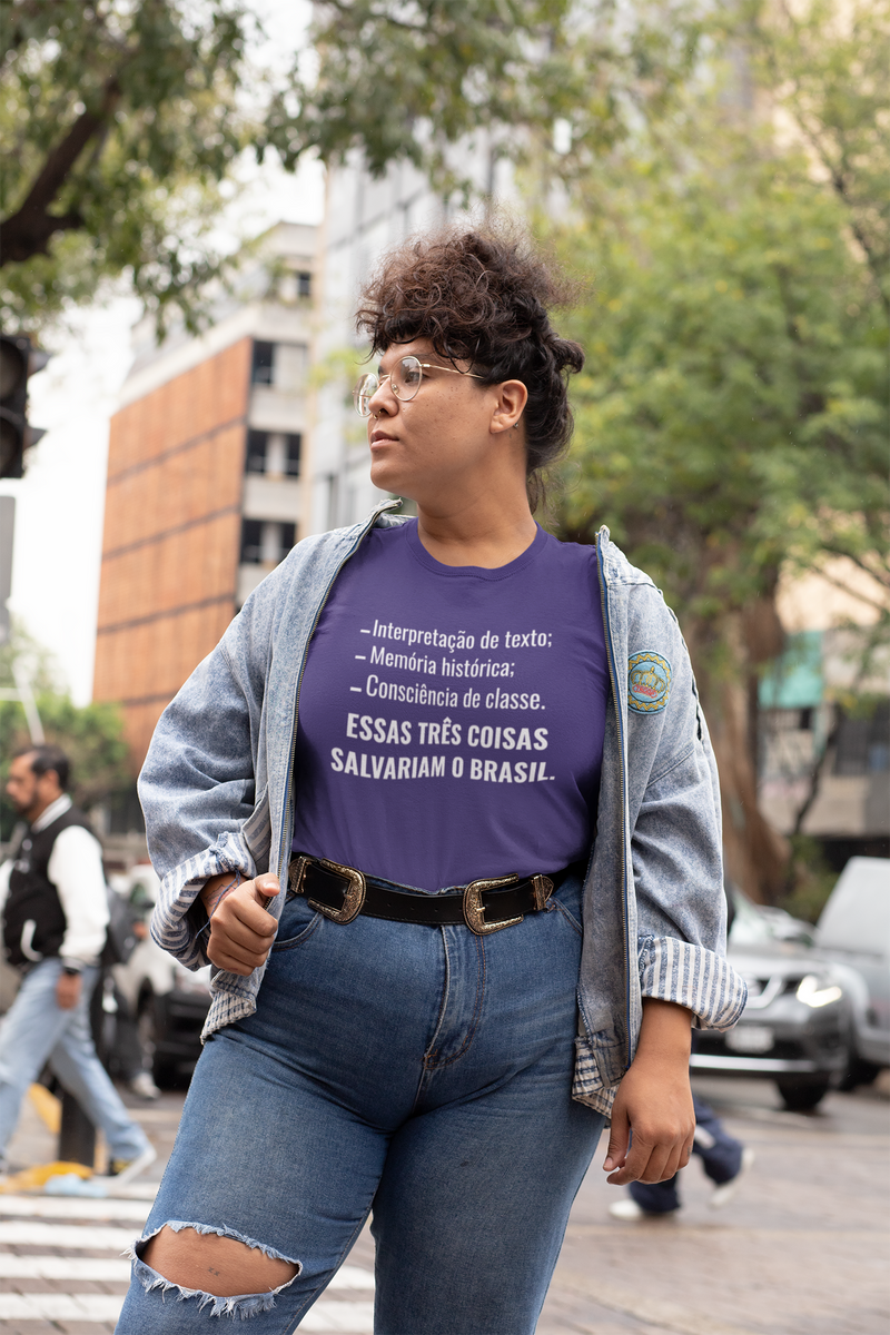 Nome do produto: T-shirt Plus Size Três Coisas