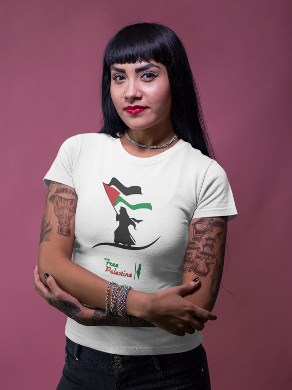 T-shirt Baby Look Free  Palestine