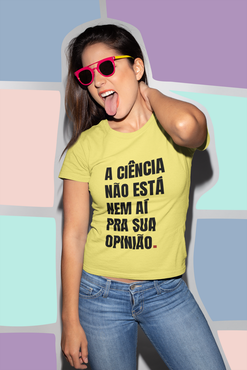 Nome do produto: T-shirt Baby Look Estonada Ciência