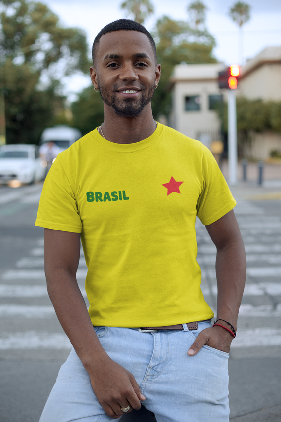 T-shirt  Tradicional BRASIL & ESTRELA