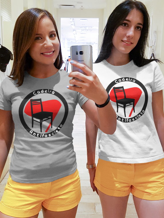 T-shirt Baby Look Cadeira Antifascista