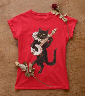 Nome do produtoT-shirt Baby Look Gato Comunista