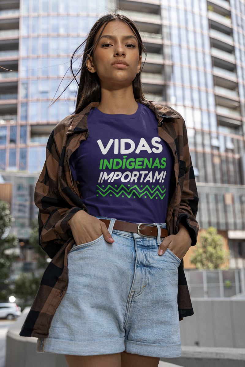 Nome do produto: T-shirt Baby Look Vidas Indígenas