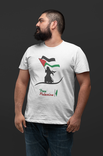 Nome do produtoT-shirt Plus Size Free Palestine