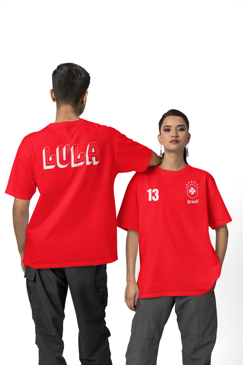 Nome do produto: T-shirt Tradicional BRASIL (frente e costas)