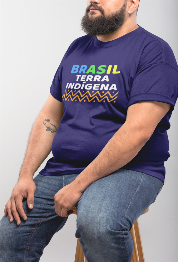 T-shirt Plus Size BRASIL TERRA INDÍGENA