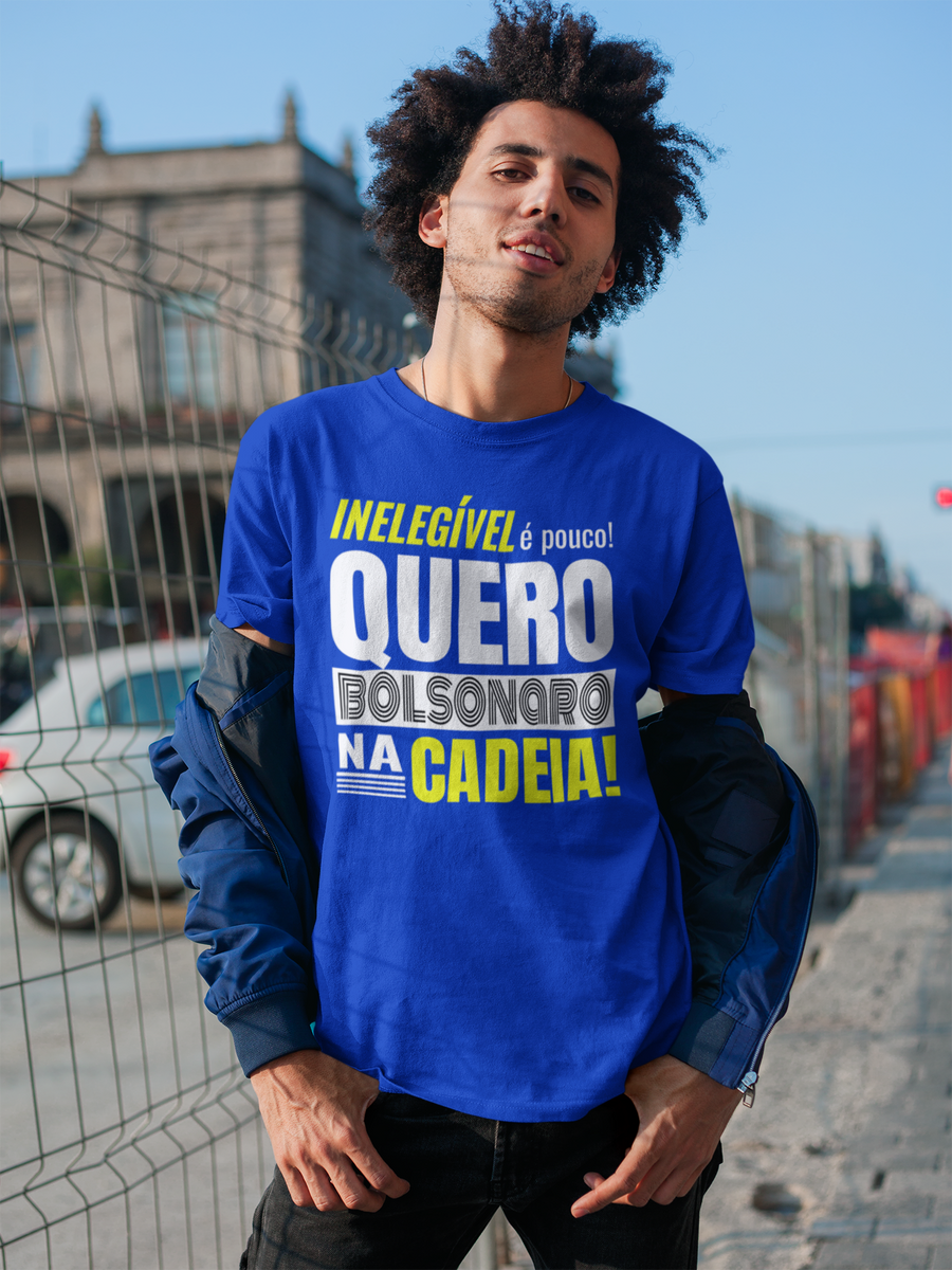 Nome do produto: T-shirt Tradicional Bolsonaro Na Cadeia!