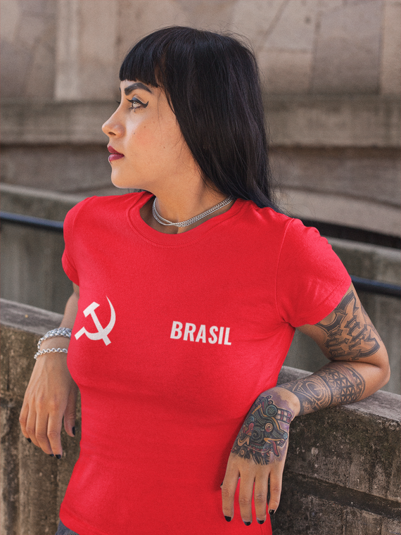 T-shirt Baby Look Comunista Brasil