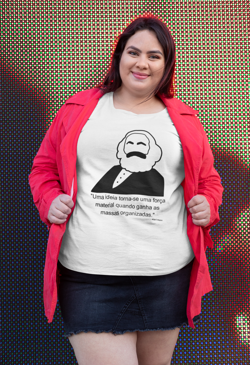 Nome do produto: T-shirt Plus Size Karl Marx