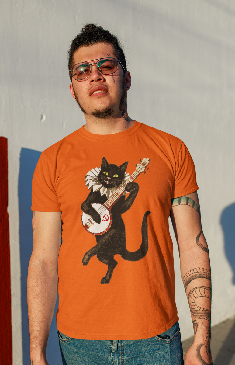 Nome do produto: T-shirt Tradicional Gato Comunista