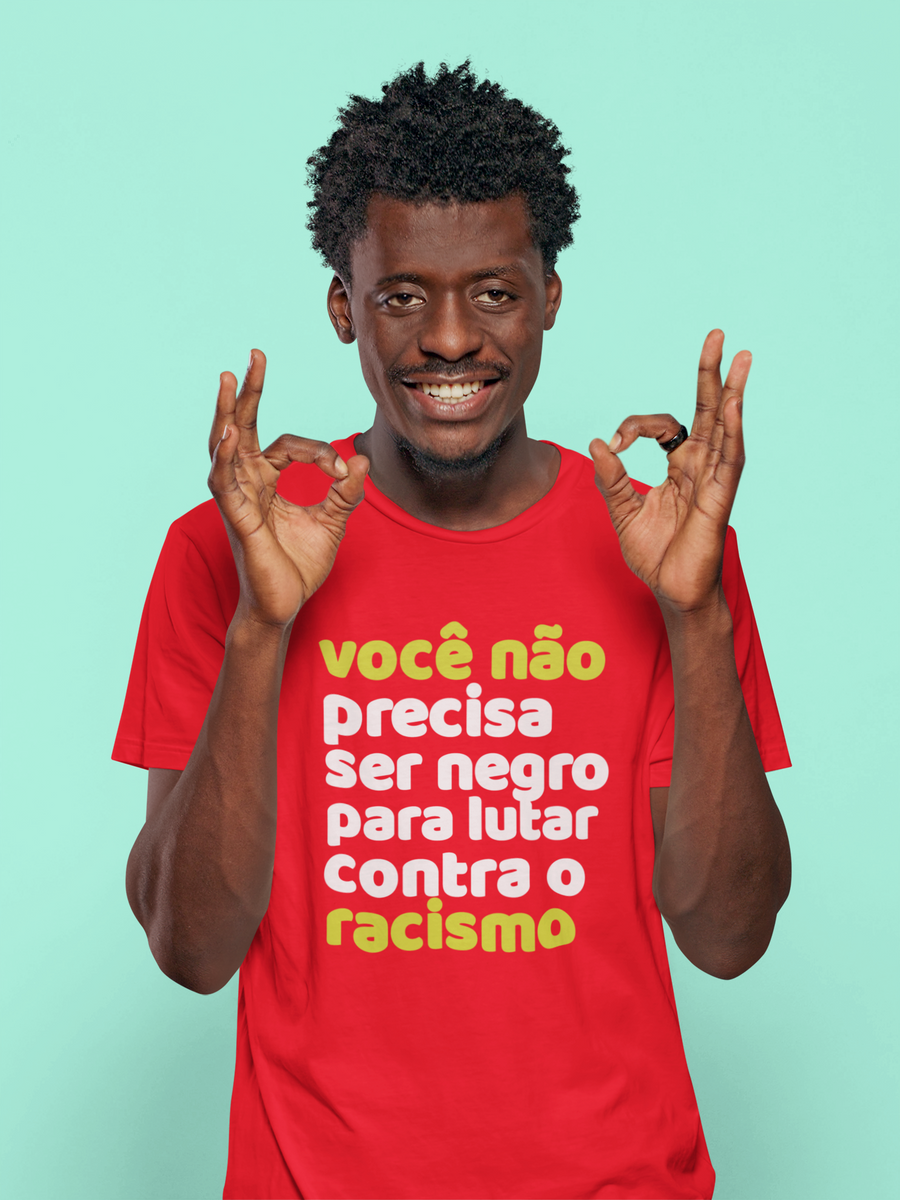 Nome do produto: T-shirt Masculina Antirracista 