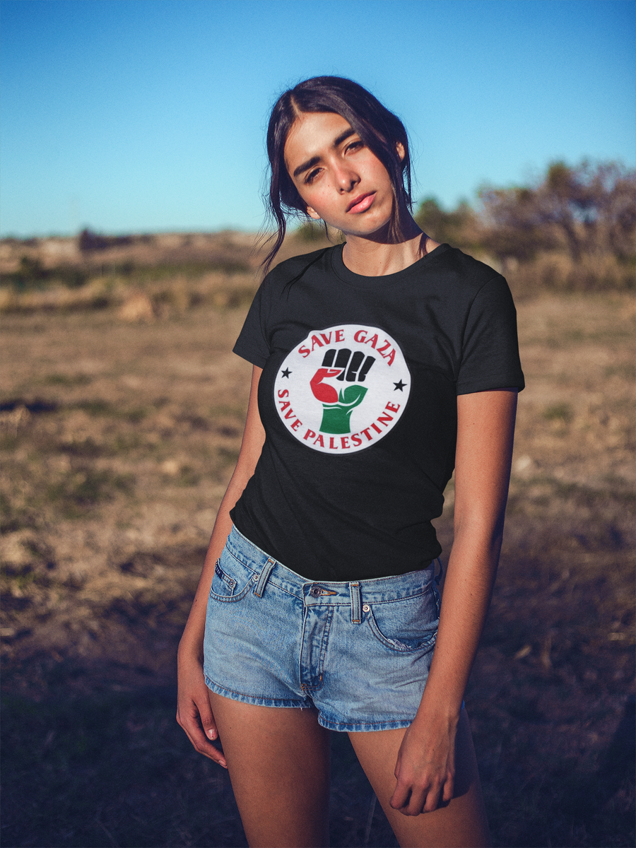 Nome do produto: T-shirt Baby Look Save Gaza