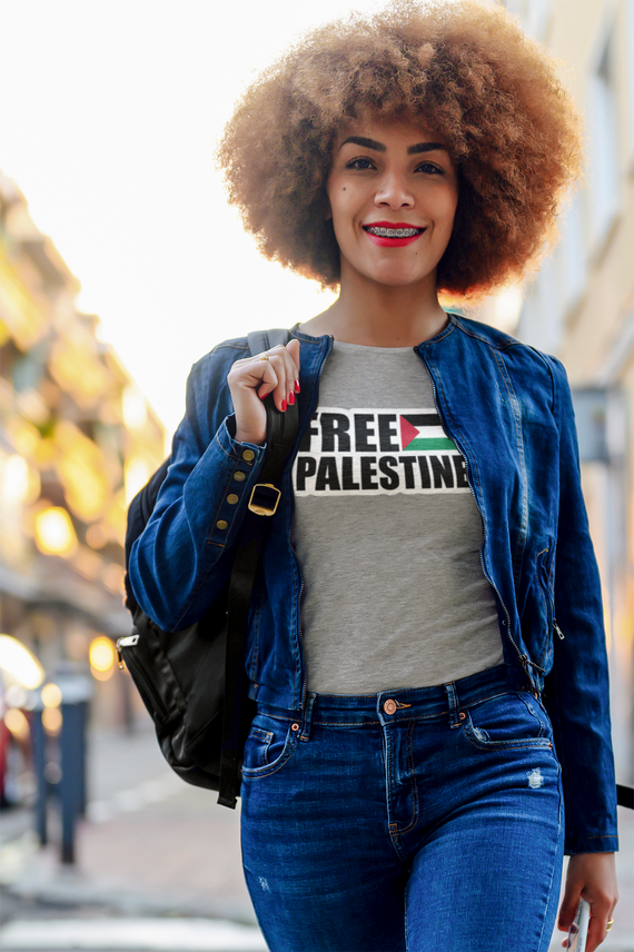 T-shirt Baby Look Free Palestine