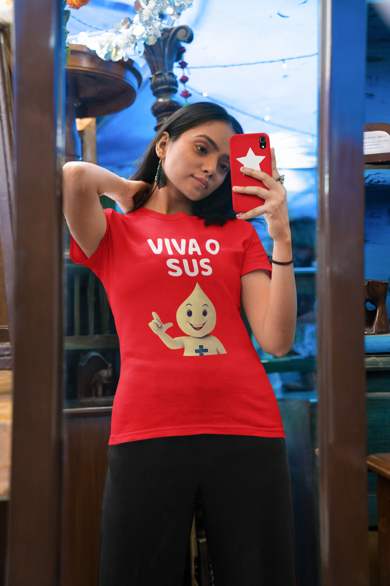 Nome do produto: T-shirt Baby Look VIVA O SUS