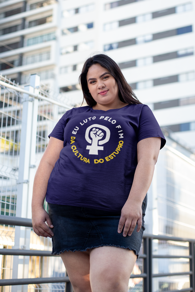 Nome do produto: T-shirt Plus Size Cultura do Estupro