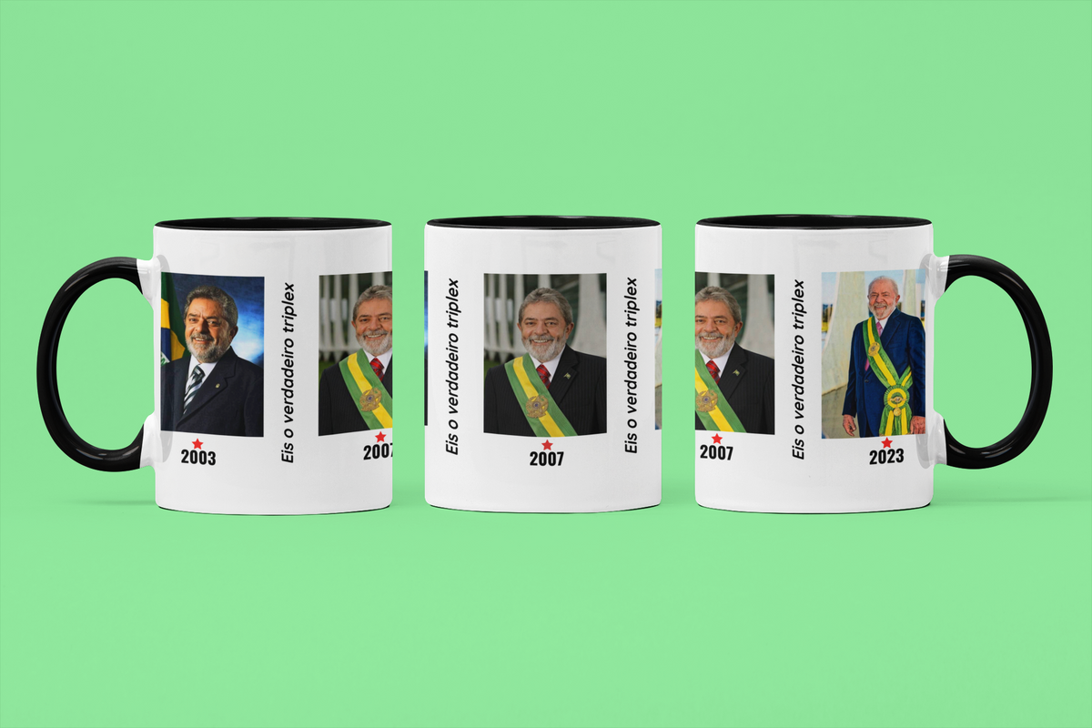 Nome do produto: Caneca Mágica Triplex do Lula