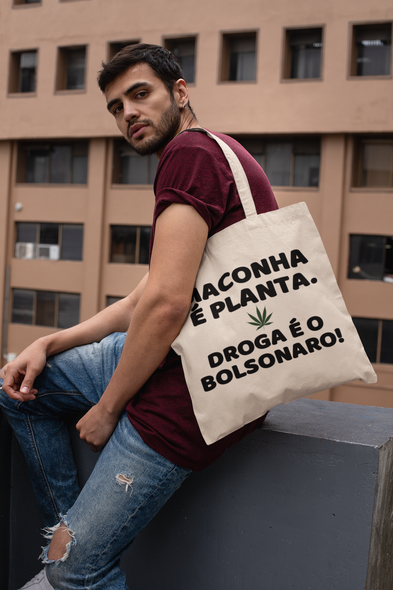 Nome do produto: Ecobag Droga é o Bolsonaro