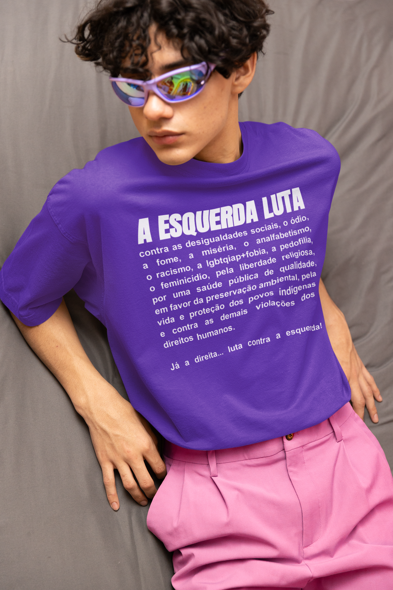 Nome do produto: T-shirt Tradicional A Esquerda Luta