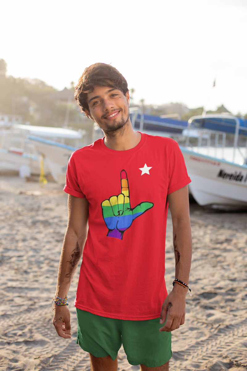 Nome do produto: T-shirt Tradicional Faz o L com ORGULHO!