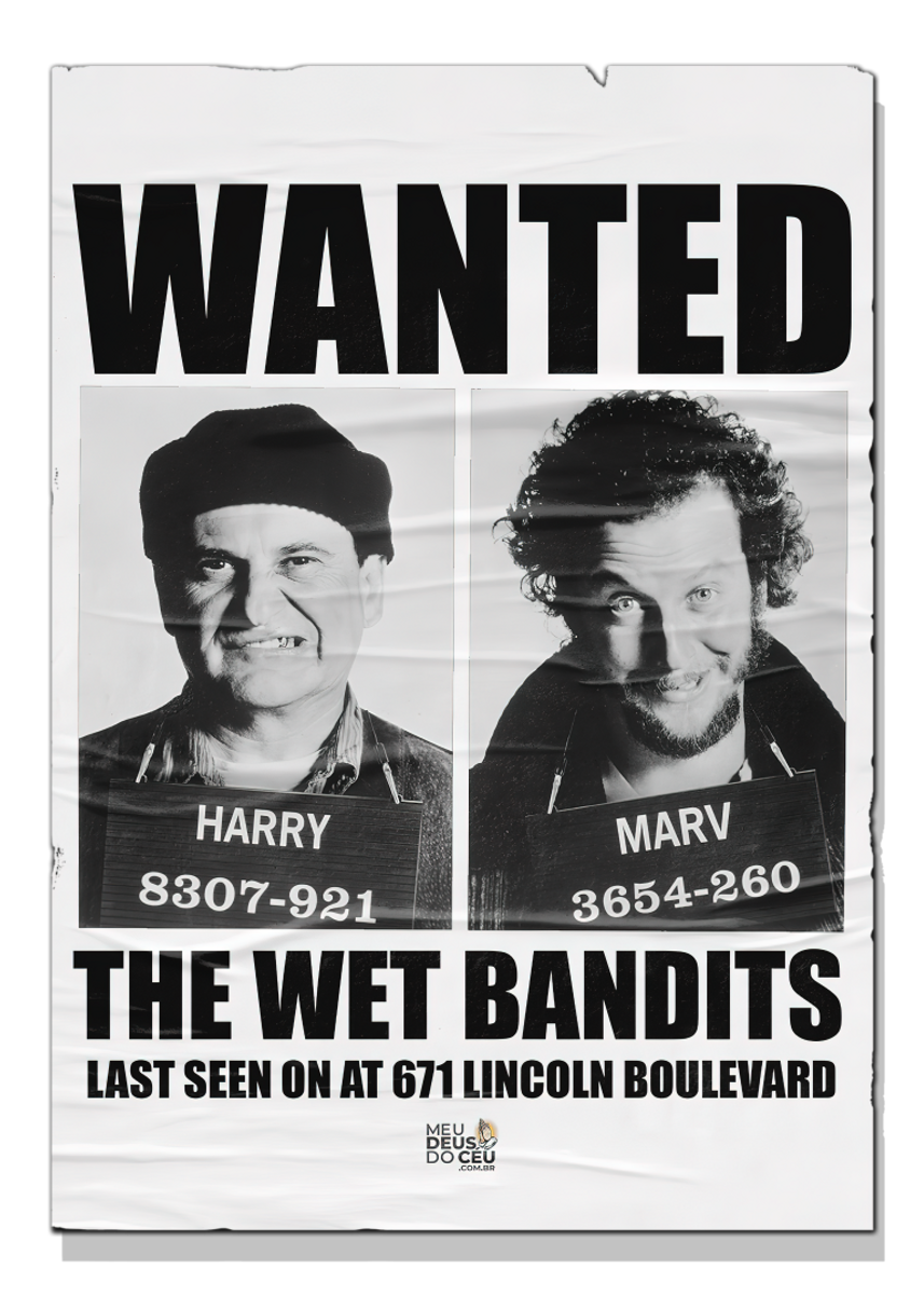 Nome do produtoCam. Unissex. - Bandidos Molhados - Wet Bandits - Esqueceram de Mim