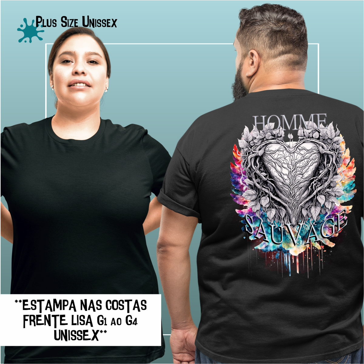 Nome do produto: Tshirt SAUVAGE plus size - Seremcores