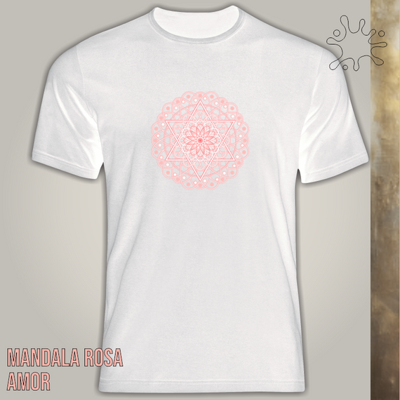 Camiseta Mandala Rosa AMOR - Seremcores zz