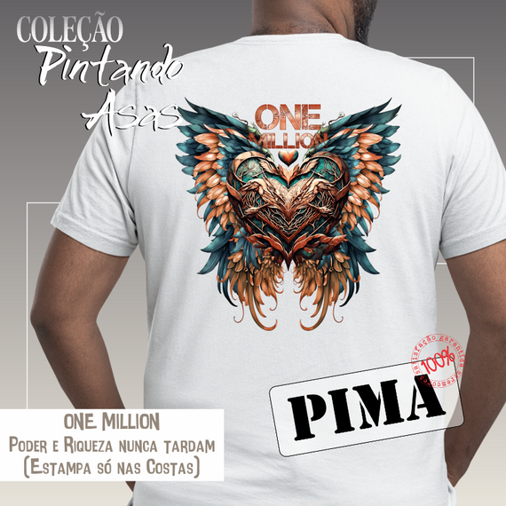 Camiseta PIMA - ONE MILLION (costas) Seremcores