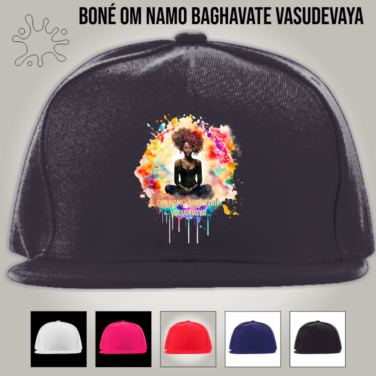 Nome do produto: Boné OM Namo Bhagavate Vasudevaya zz