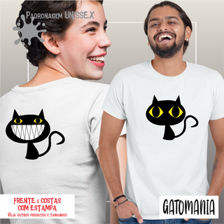 Camiseta Gato Sorrindo (frente e costas) Seremcores 