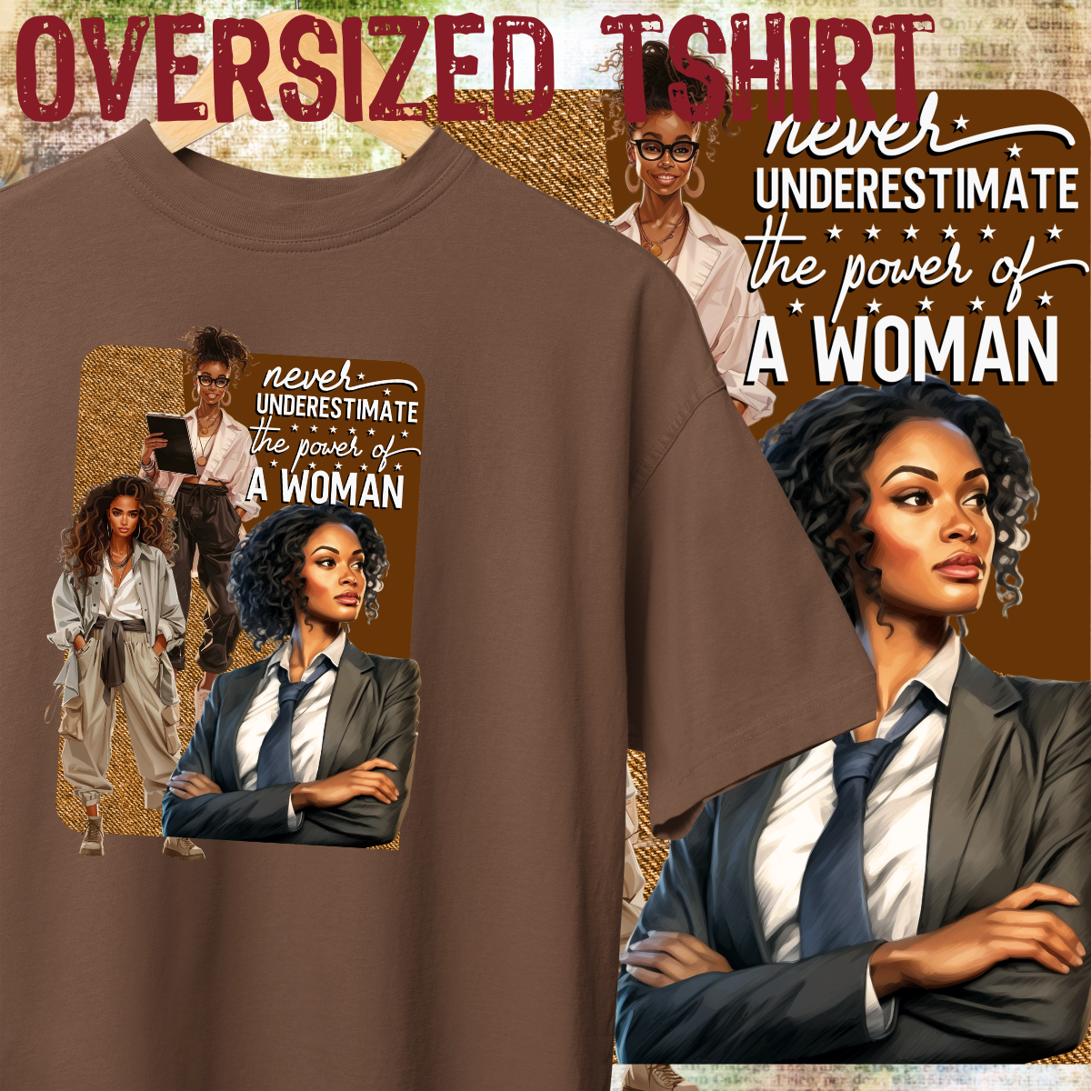 Nome do produto: Oversized tshirt - The power of a woman - Seremcores