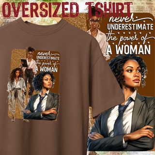 Nome do produtoOversized tshirt - The power of a woman - Seremcores