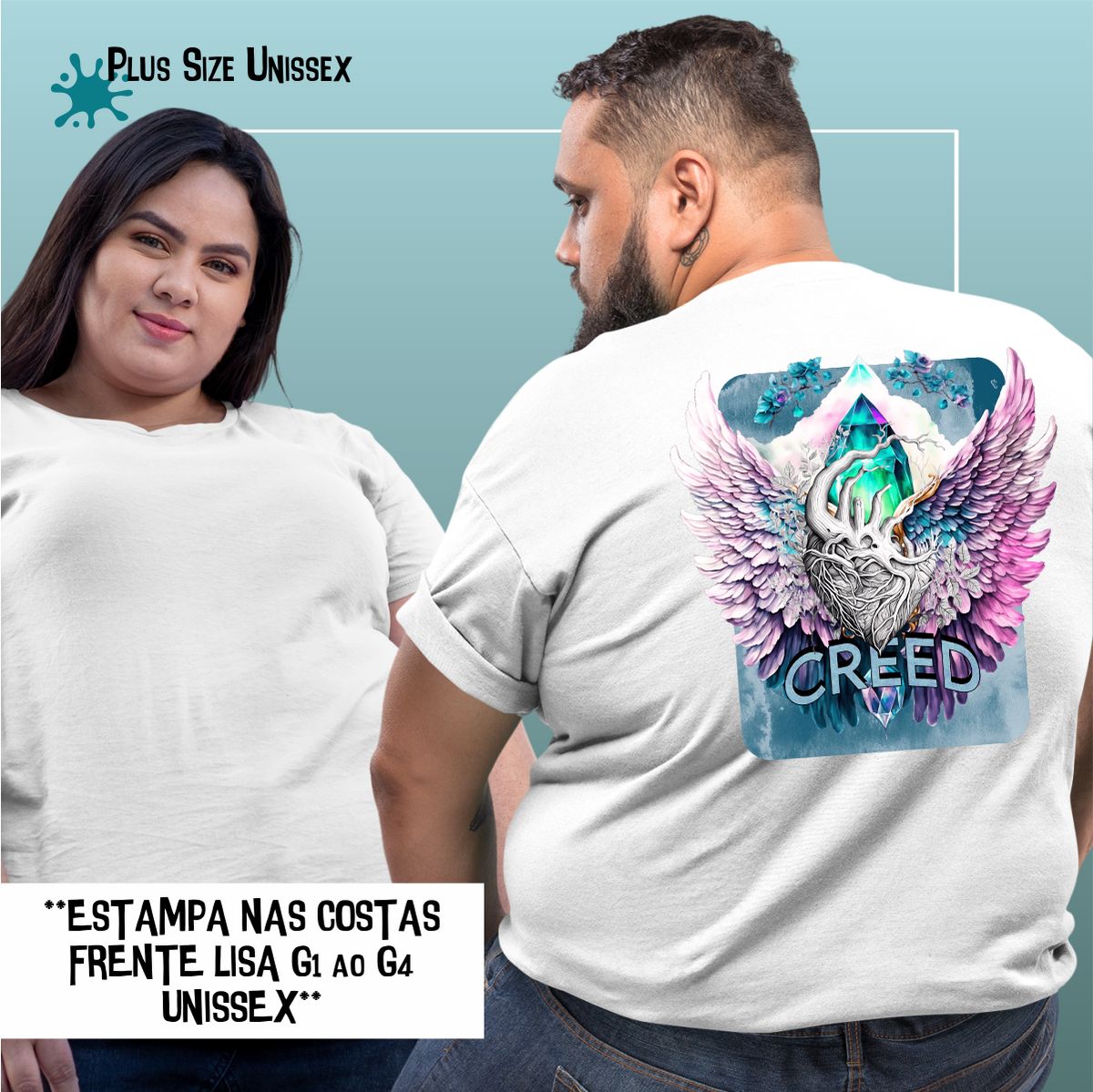 Nome do produto: Tshirt CREED plus size - Seremcores