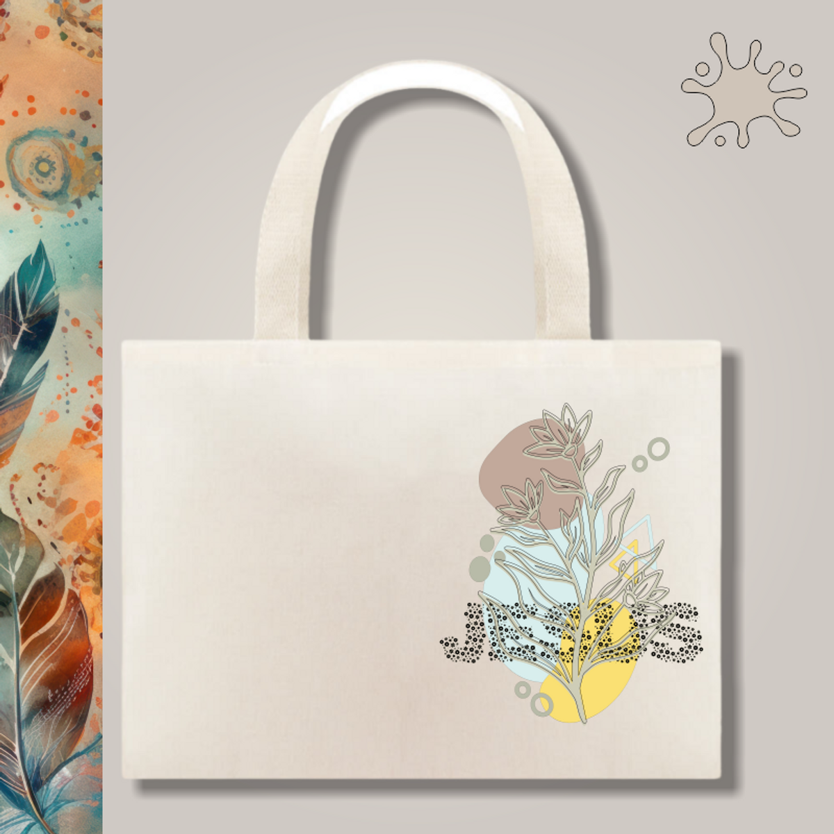 Nome do produto: Ecobag Jesus - Boho Espiritual