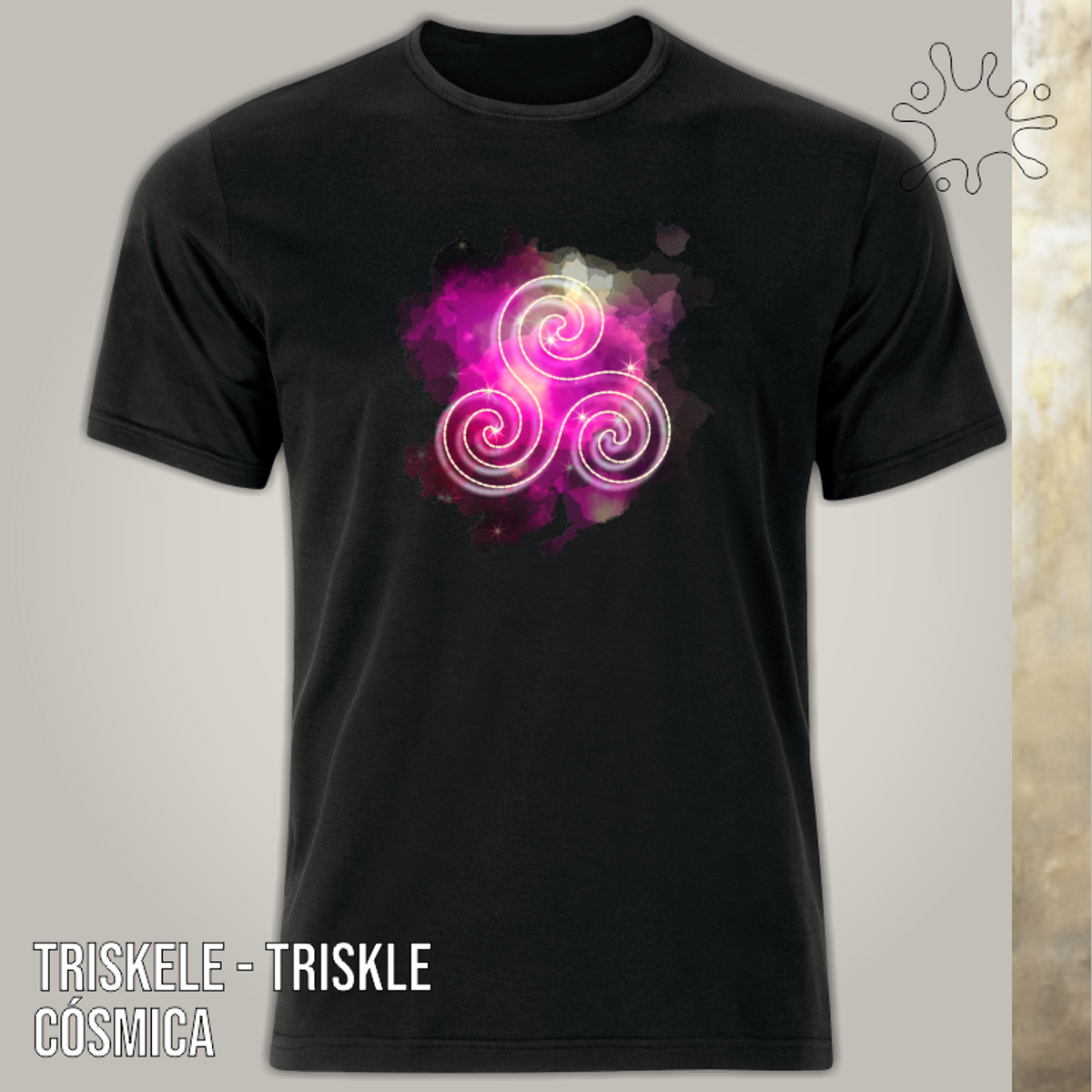 Nome do produto: Camiseta Triskele cósmica - Seremcores zz