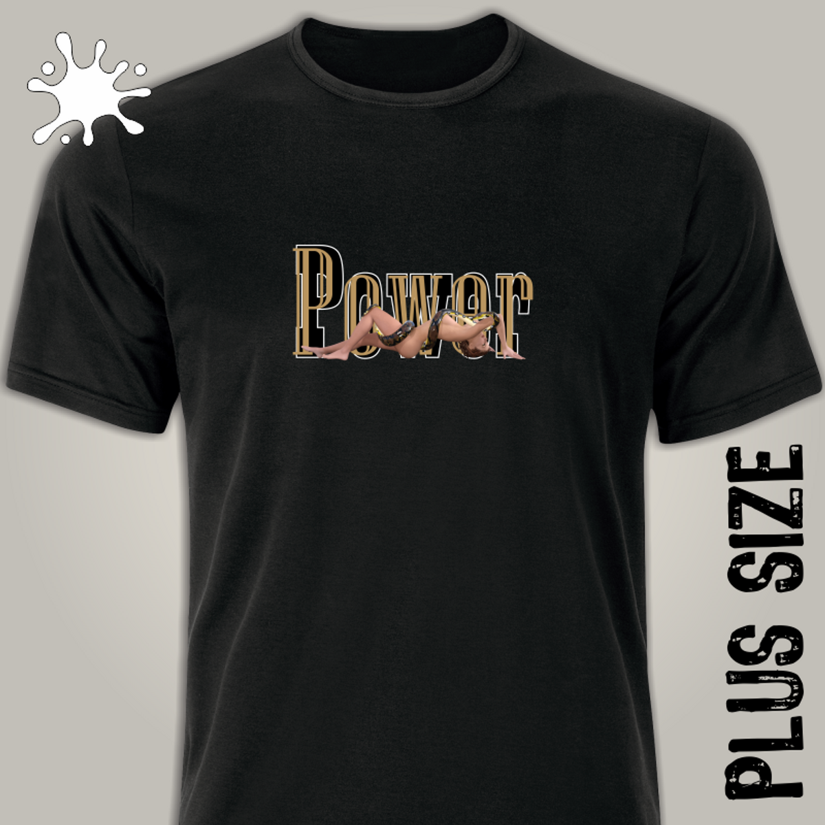 Nome do produto: camiseta Plus Size Power Woman