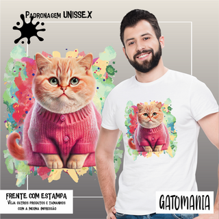 Camiseta de Gato Fofo pink Seremcores 