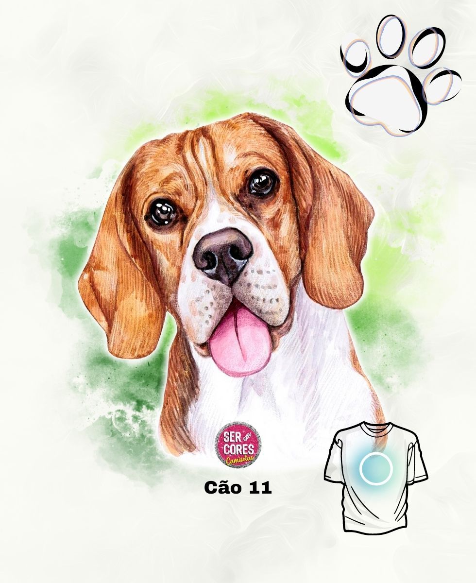Nome do produto: Camiseta de Cachorro 11 (beagle) Seremcores 
